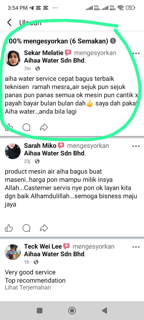 Pemasangan AIHAA luar rumah — pelanggan 12